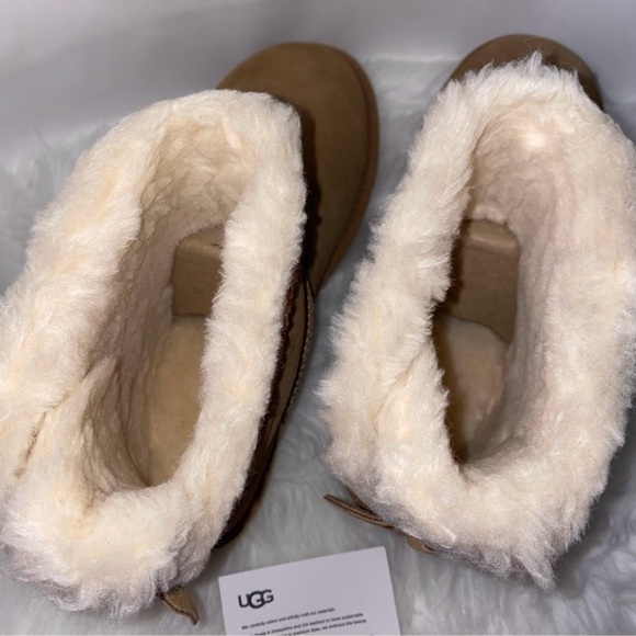 UGG Boots woman size 10 Classic mini Taslyn boot in Chestnut color New - Picture 14 of 15